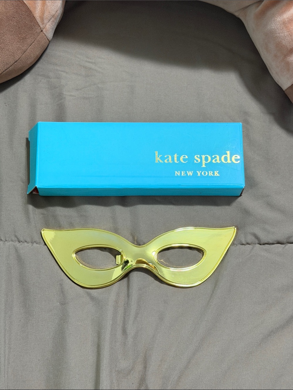 Kate Spade x LENOX gold masquerade Cat-Eye Mask bottle opener